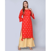 MAUKA - Red Straight Rayon Womens Stitched Salwar Suit ( Pack of 1 ) - None