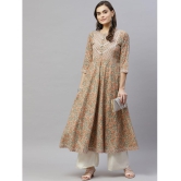 miravan - Beige Cotton Women's Anarkali Kurti ( Pack of 1 ) - None