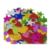 ECLET A4 Glitter Foam Sheet Sparkles 2 mm Thick 10 Different Color, for Art & Craft