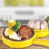 Multifunctional 2 in 1 Electric Egg Boiling Steamer Egg Frying Pan Egg Boiler Electric Automatic off with Egg Boiler Machine Non-Stick Electric Egg Frying Pan