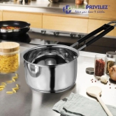 Stainless Steel Saucepan/Tea pan with capsulated induction bottom 2.1L