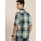 Men Regular Fit Checkered Spread Collar Casual Shirt