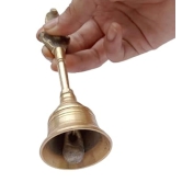 MiiArt Brass Pooja Bell with Stand,pital ki Pooja ghanti