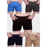 HAP Multicolor Cotton Mens Trunks ( Pack of 5 ) - None