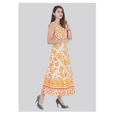 Rangun Cotton Yellow A- line Dress - 2XL