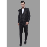 DKGF Fashion - Black Polyester Regular Fit Mens 2 Piece Suit ( Pack of 1 ) - None