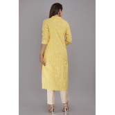 HIGHLIGHT FASHION EXPORT - Yellow Straight Cotton Womens Stitched Salwar Suit ( Pack of 1 ) - None