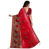 LEELAVATI - Red Georgette Saree With Blouse Piece ( Pack of 1 ) - Red