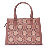 Zouk Brown Jute Satchel Bag - Brown