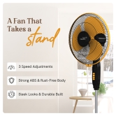 Gatimaan Pro HSP N High Speed Pedestal Fan, Orange Black