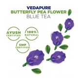 Vedapure Natural Blue Tea, Butterfly Pea Flower Iced Teas, Coolers, Cocktails Horeca- 25 g (Pack of 2)