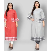 Lerkiza - Multicolor Cotton Womens Straight Kurti ( Pack of 2 ) - 4XL