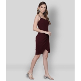 Addyvero - Maroon Cotton Blend Women's Bodycon Dress ( Pack of 1 ) - S