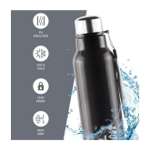 Milton Steel Fit 900 Insulated Inner Stainless Steel Water Bottle, 1 Piece, 630 ml, Black | Easy Grip | Leak Proof | Hot or Cold | School | Office | Gym | Hiking | Treking | Travel Bottle - 