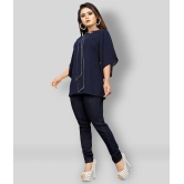 Berrylicious - Navy Blue Georgette Women's A-Line Top ( Pack of 1 ) - S