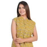 Tribes India Bagru Hand Block Printed Jacket - Yellow