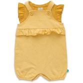 Juscubs Yellow Cotton Dungarees For Baby Girl ( Pack of 2 ) - None