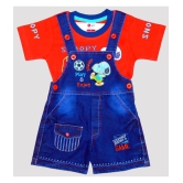 Wise Guys - Red Denim Baby Boy,Baby Girl Dungaree Sets ( Pack of 1 ) - None