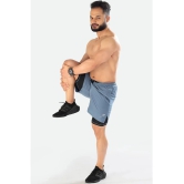 Fuaark - Light Blue Polyester Mens Gym Shorts ( Pack of 1 ) - None