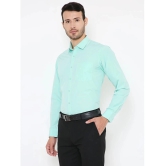 Maharaja - Green Cotton Blend Slim Fit Mens Formal Shirt ( Pack of 1 ) - 44