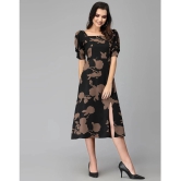 Selvia Crepe Printed Ankle Length Womens A-line Dress - Black ( Pack of 1 ) - None