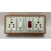 6A 2 Sockets (5 Pin Socket) & 1 Switch Extension Box with Indicator, 6A Plug & 40m Wire