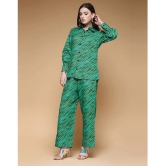 Selvia Green Printed Palazzo Top Set - None