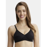 Jockey 1242 Wirefree Non Padded Super Combed Cotton Elastane Cross Over Everyday Bra - Black - None