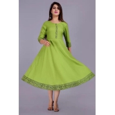 SIPET - Mint Green Rayon Womens Anarkali Kurti ( Pack of 1 ) - None