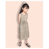 Addyvero - Green Cotton Girls A-line Dress ( Pack of 1 ) - None