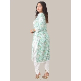 Pravia Lucknowi Chikankari Premium Very Fine Hand Embroidered MUL MUL Cotton Long Kurti with Quersia Lace, Peach Colour