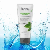 Raaga Professional Refreshing Facewash, With Real Green Tea Extract & Cinnamon, Normal to Oily Skin, 80 ml