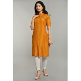 Glorious - Yellow Rayon Women's Front Slit Kurti ( Pack of 1 ) - None