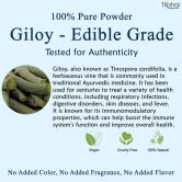 Giloy Powder - Amrita Churn - Guduchi Grounded - Gilo | Edible Grade | Triphal