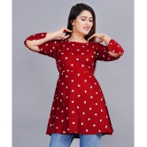 SIPET - Red Rayon Womens Ethnic A-Line Top ( Pack of 1 ) - None