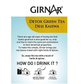 Girnar Green Tea - Detox/Desi Kahwa, 25 gm (10 Bags x 2.5 gm each)