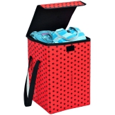 SH NASIMA Laundry Star Printed 45 L - Red Laundry Bag