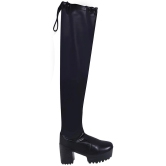 Shoetopia Black Womens Knee Length Boots - None