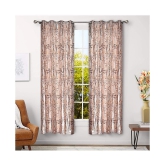 Veronica Deco Set of 2 Door Blackout Room Darkening Eyelet Poly Cotton Curtains Mustard - Mustard