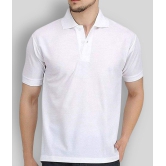 FASHION365 - White Cotton Blend Slim Fit Men's Polo T Shirt ( Pack of 1 ) - None