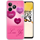 Fashionury Multicolor Printed Back Cover Silicon Compatible For Realme Narzo N53 ( Pack of 1 )