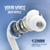 NB126 Force Earbuds-White / 50 Hours