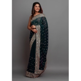 Estela - Green Georgette Saree With Blouse Piece ( Pack of 1 ) - Green