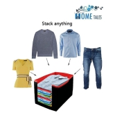 HOMETALES Non-Woven Shirt Stacker & Cloth Organizer,Black & Red (9U)