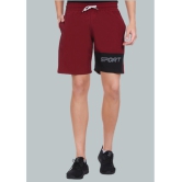 LEEBONEE - Maroon Polyester Blend Men's Shorts ( Pack of 1 ) - None