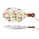 Floral Serving Platter-Green