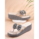 Shoetopia Ethnic Black Wedges For Girls - None