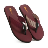 G Best Maroon Mens Thong Flip Flop - None