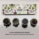 Chaiom Elixir Tea,  4 Herbal Tea Flavours, 50 Cup Tea Gift Box