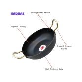 LAZYWINDOW Iron Kadhai Black Iron No Coating Cookware Sets ( Set of 1 )